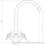 Змішувач для кухні DOMINO DK-H1-2N-GREEN
