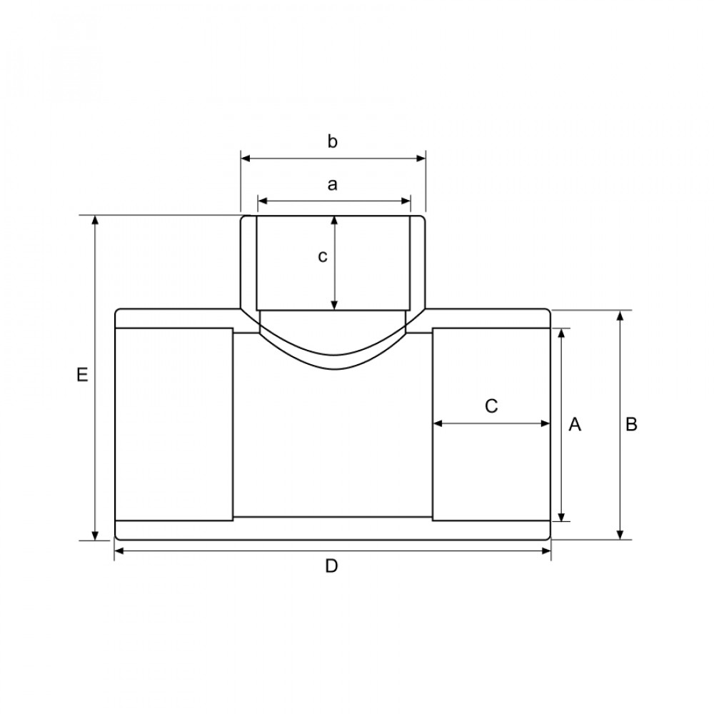 Трійник перехідний 90° ПВХ Hidroten 1002231, BP, d32 мм, 1/2"