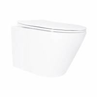 Унитаз подвесной Qtap Swan безободковый с сиденьем Soft-close QT16335180W