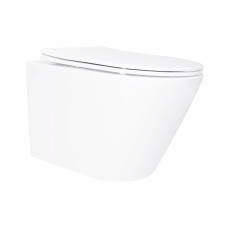 Унітаз підвісний Qtap Swan безобідковий з сідінням Soft-close QT16335180W