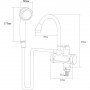 Кран-водонагреватель проточный JZ 3.0кВт 0.4-5бар для ванны гусак ухо на гайке AQUATICA JZ-6C141W (9793203)