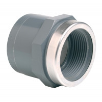 Муфта ПВХ Effast RGRMAR040E переходная, c металлическим кольцом d40x1-1/4"