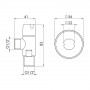 Кран приборный SD Forte 1/2" ручка "круг" SF342W1515