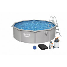 Сборный бассейн Bestway Hydrium 56384 (460х120 см) с песочным фильтром, лестницей и тентом