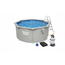 Збірний басейн Bestway Hydrium 56574 (360x120 см) з піщаним фільтром, драбиною та тентом