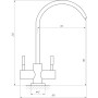 Кран для зворотнього осмосу Globus Lux ALPEN SBT1-76A-BB