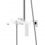 Душова система універсальна Qtap Gemini на три споживача (з виливом) QTGEM111CRW45687 Chrome/White