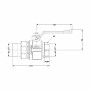 Кран кульовий "Американка" Icma 1 1/2" прямий №347