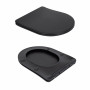 Унітаз підвісний Qtap Robin New Ultra Quiet безобідковий з сидінням Soft-close MATT BLACK QT13332381АSMB