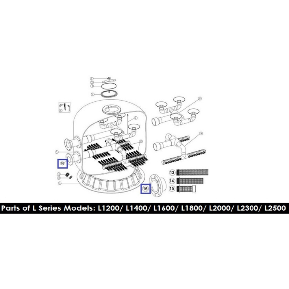 Фланец соединительный для Emaux L2300-2500 (1151099)