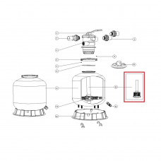 Дюзовая коробка 89011606 в комплекте с трубой для Emaux P650