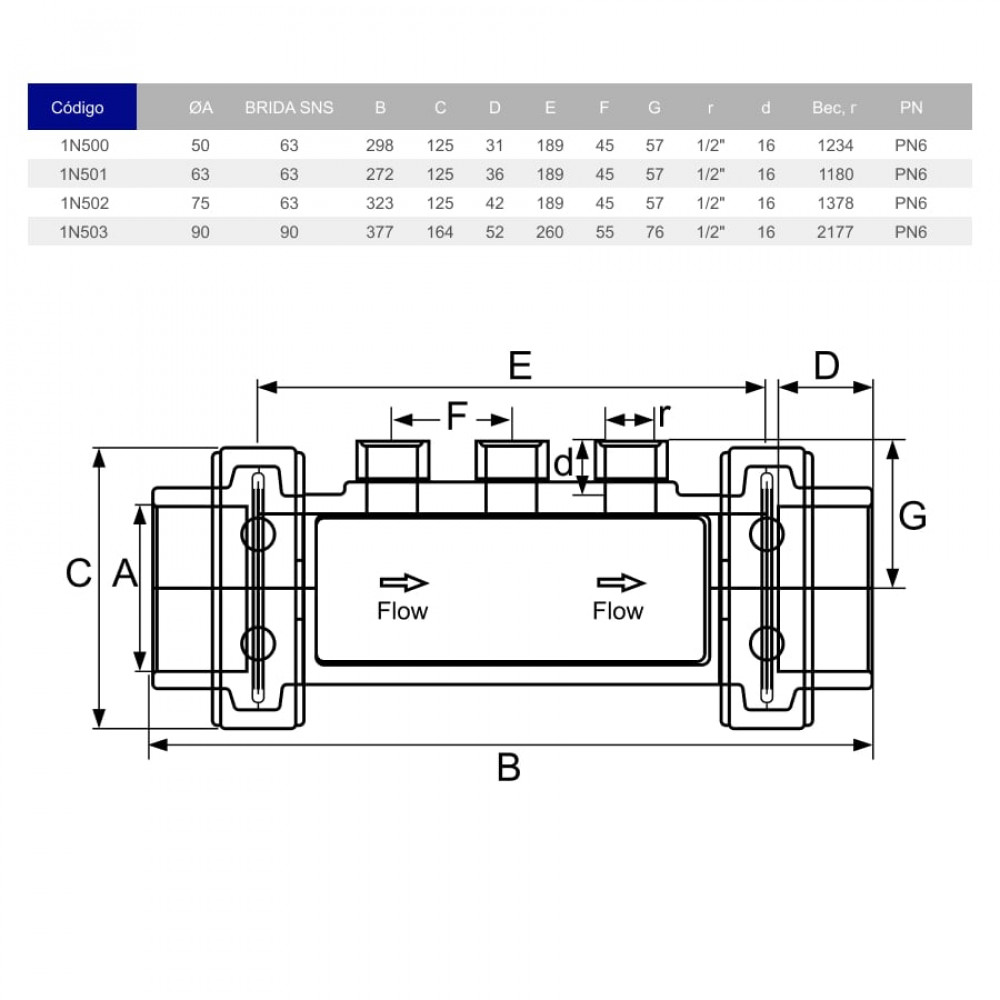 Тримач електродів ПВХ Hidroten, 101N500, d50 мм - 1/2"