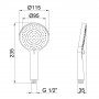 Лейка для ручного душа Qtap Rucni 115 мм округлая QTRUCA116O3PCW Chrome