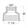 Муфта редукционная SD Forte 1" 1/2х3/4" ВВ SF3574020