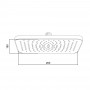 Лійка для верхнього душу Qtap Hlavova 260x180 мм прямокутна QTHLA107CRM45785 Chrome/White