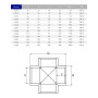 Хрестовина ПВХ Hidroten 1001313, 90°, d32 мм