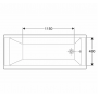SUPERO ванна 160х70 см, прямокутна, з ніжками SN14