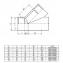 Тройник ПВХ Effast RDRTYD0320 45° клеевой, d32 мм