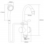 Кран-водонагреватель проточный LZ 3.0кВт 0.4-5бар для ванны гусак ухо на гайке AQUATICA LZ-6C111W (9795203)