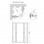 Lidz стеклянная дверь 4мм с рисунком - Lidz Wieza SC90x90.SAT.HIGH.L Душевая кабина полукруглая, для выс. поддона, высота 160 см, стекло Linie 4 мм, б