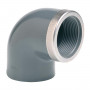 Угол ПВХ Effast RGRGOR063G 90° c металлическим кольцом, d63x2"