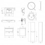 Комплект мебели для ванной Qtap Virgo тумба с раковиной + зеркало + пенал QT044VI42994