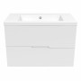 AIVA комплект меблів 80см білий: тумба підвісна, 2 ящики + умивальник накладний арт 15-68-080