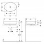 VARIFORM умивальник 55*40см, накладний, овальної форми, без перелива