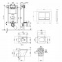 Набір Qtap інсталяція 3 в 1 Nest QT0133M425 з панеллю змиву квадратною QT0111M06028CRM + унітаз з сидінням Tern QT1733052ERW