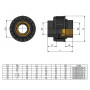 Муфта ПВХ Effast RGRBBD063G.N переходная, с внутренней резьбой d63x2"