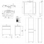 Комплект мебели для ванной Qtap Albatross тумба с раковиной + зеркальный шкаф + пенал QT044AL42953