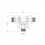 Тройник обжимной Icma 20 №546