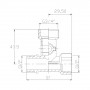 Кран приборный шаровой SD Forte 1/2"х3/4"х1/2" SF186W152015