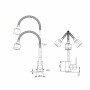 Змішувач для кухні Brinex Pure 015F41 з гнучким виливом   Nickel BRIPUR015F41NKL