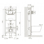 Набор инсталляционный: ROZKOS TWIST унитаз подвесной с сидением+ IMPRESE инсталляция для унитаза 3 в 1, в комплекте клавиша хром Pan