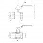 Кран шаровой SD Plus 2" ВР для воды (рычаг) SD600W50