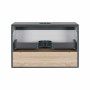 Тумба підвісна Qtap Robin 700х476х437 Graphite/Whitish oak зі стільницею QT1379TPН7002GWO