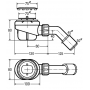 Сифон в душову кабіну зі зливним отвором 52мм
