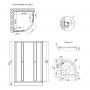 Душевая кабина Lidz Latwa SC80x80.SAT.LOW.FR, стекло Frost 4 мм + Lidz Душевой поддон KAPIELKA ST80x80x15