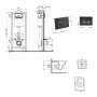 Готове рішення Qtap для ванної кімнати: підвісний унітаз Jay Ultra Quiet 520x360x320 + комплект інсталяції Nest 4 в 1 (кругла клавіша Black mat)