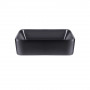 Комплект Qtap Tern: Раковина накладна прамокутна 475х370х140 мм Matt Black + Донний клапан PU03