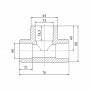 Тройник редук.  40*32*40 (В.О.) "Белый"