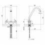 Смеситель для кухни Lidz Dominox 271FK двухвентильный LDDOM271FKCRM35536 Chrome