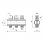 Коллектор Icma с регулировочными вентилями 1" 3 выхода №1105 (Blue)