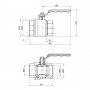 Кран шаровой SD Plus 2" ВР для воды (рычаг) SD600NW50PN40