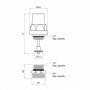 Кран термостатический SD Forte 1/2"х3/4" для коллектора SF012