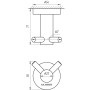 Гачок подвійний Globus Lux SS 8415  SUS304