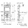 Набор инсталляционный: ONA Rimless унитаз подвесной с сиденьем + 458.103.00.1 DUOFIX Basic  монтажный элемент для подвесного унитаза, 112 см, со смывн