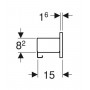 SMYLE SQUARE полка настенная 45*14,8*15см, лава/с порошковым покрытием матовый, лава/крашеный матовый