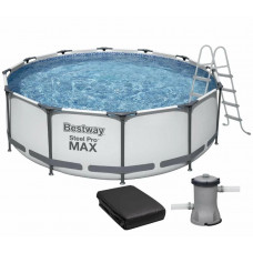 Каркасний басейн Bestway 56420 (366х122 см) з картриджним фільтром, тентом та драбиною